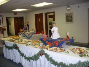 Service of Lessons & Carols / Santa Lucia Vesper Tea  held each December during Advent