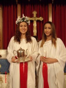 Service of Lessons & Carols / Santa Lucia Vesper Tea  held each December during Advent